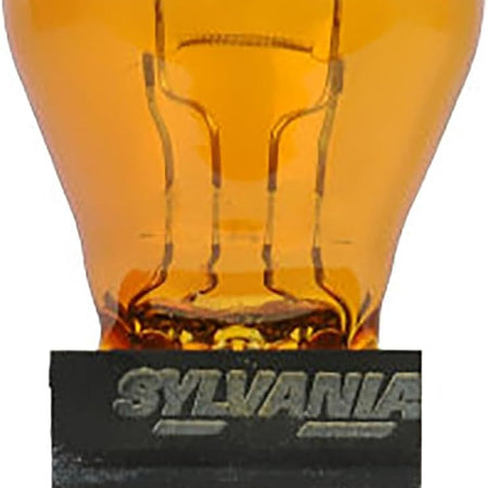 SYLVANIA 3157NA Long Life Mini Bulb - Amber Automotive Light Bulb - Car Signal Light Bulb Ideal for Parking, Side Marker & Turn Signal Applications - 2 Bulbs