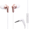 Panasonic ErgoFit Wired Earbuds, 3.5mm Jack In-Ear Headphones Wired with Dynamic Crystal-Clear Sound and Soft Ergonomic Custom-Fit Earpieces (S/M/L), for Phones and Laptops - RP-HJE120-N (Rose Gold)