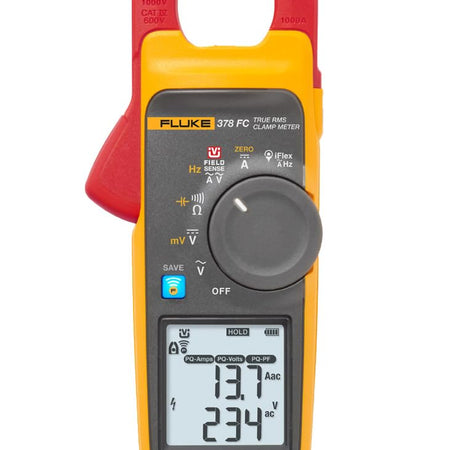Fluke 378FC AC/DC TRMS Non-Contact Voltage Wireless Clamp w/PQ Indicator & iFlex
