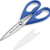 KitchenAid All Purpose Kitchen Shears with Protective Sheath Durable Stainless Steel Scissors, Dishwasher Safe, Soft Grip Comfort Handle, 8.72 Inch, Aqua Sky