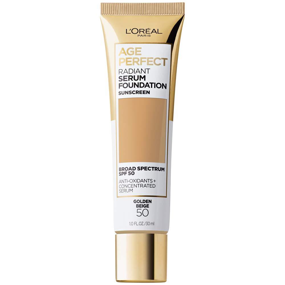 L'Oreal Paris Age Perfect Radiant Serum Foundation with SPF 50, Cappuccino, 1 Ounce