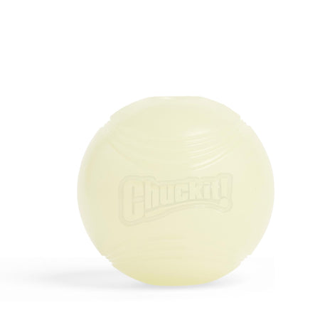 Chuckit! Glow in the Dark Bouncy Ball for Dogs, Chuckit Dog Toy, Max Glow Balls - Large, 3 Inch, Pack of 1
