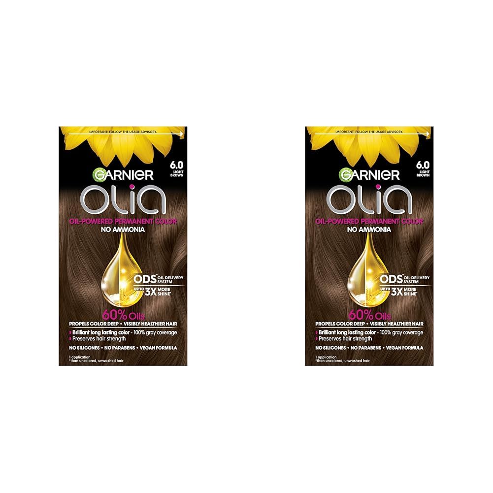 Garnier Hair Color Olia Ammonia-Free Brilliant Color Oil-Rich Permanent Hair Dye, 9 1/2.1 Lightest Ash Blonde, 1 Count (Packaging May Vary)