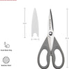 KitchenAid All Purpose Kitchen Shears with Protective Sheath Durable Stainless Steel Scissors, Dishwasher Safe, Soft Grip Comfort Handle, 8.72 Inch, Aqua Sky