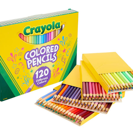 Crayola Colored Pencils Set (120ct), Coloring Book Pencils, Kids Classroom Art Supplies, Bulk Colored Pencils, Presharpened, Gifts for Kids, Ages 3, 4, 5