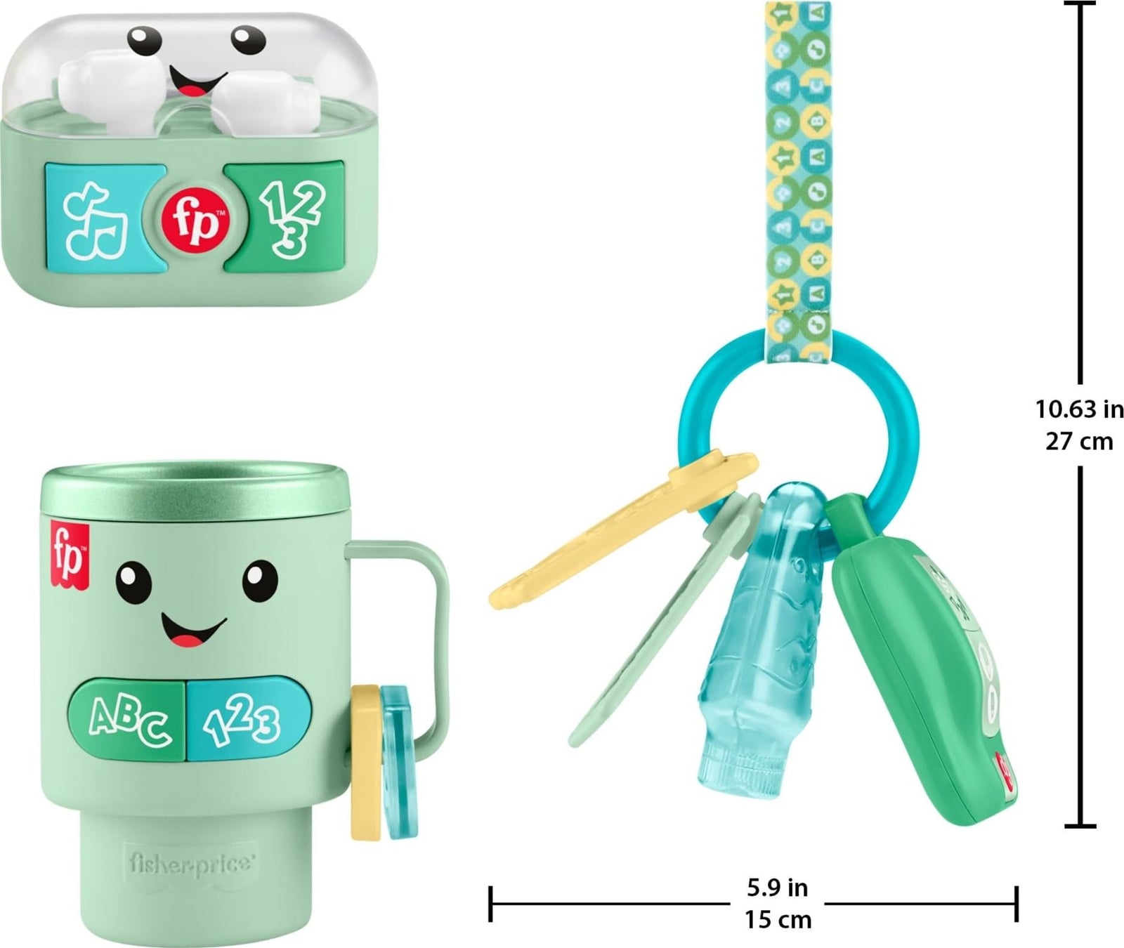 Fisher-Price Baby & Toddler Toy Laugh & Learn Coffee Mug Musical Activity with Lights & Educational Songs for Infants Ages 6+ Months