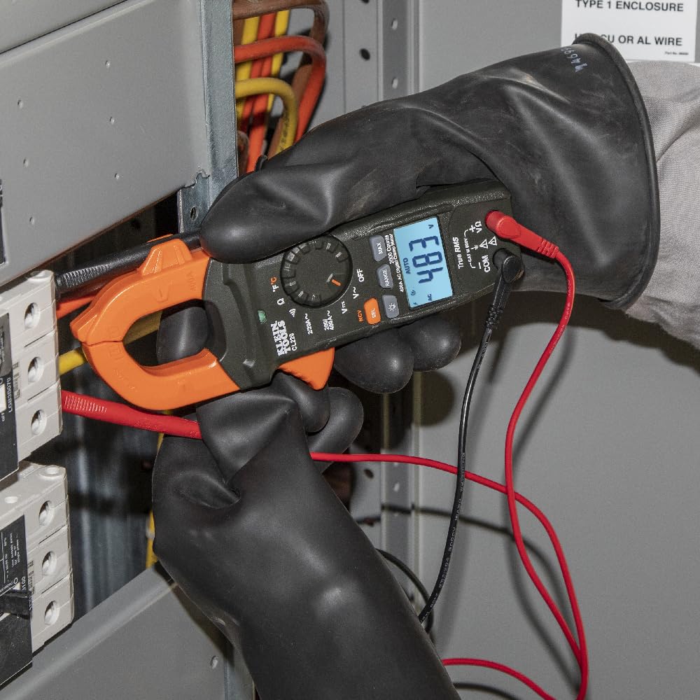 Klein Tools CL220 Digital Clamp Meter, Auto-Ranging 400 Amp AC, AC/DC Voltage, TRMS, Resistance, Continuity, NCVT Detection, and Temp
