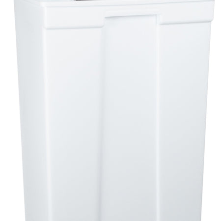 Rubbermaid Commercial Products Step-On Trash Can with Lid 12-Gallon White Hands-Free Sanitary Use Garbage Can for Medical Waste in Hospitals/Lab/Emergency/Patient Rooms