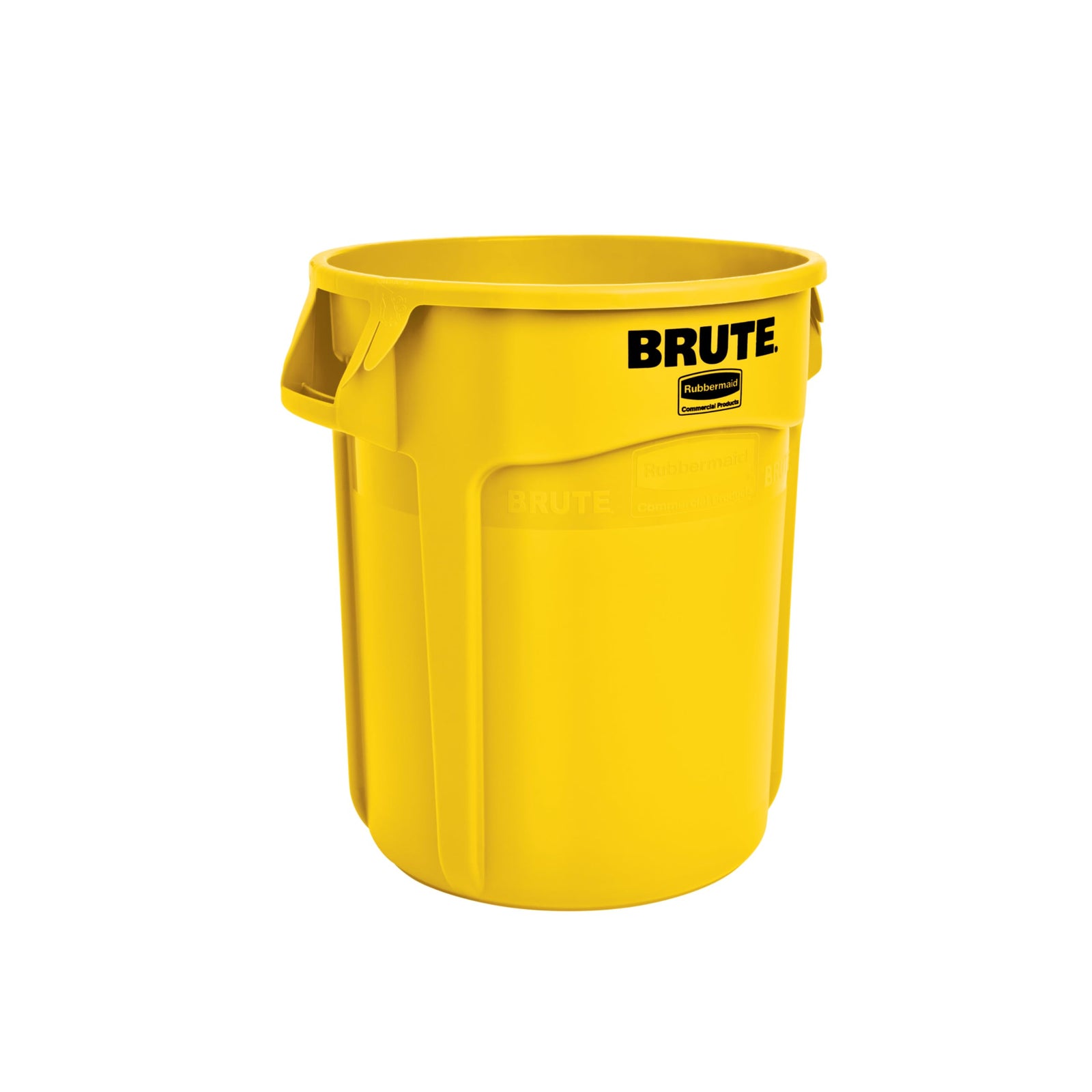 Rubbermaid Commercial Products BRUTE Heavy-Duty Round Trash/Garbage Can, 20-Gallon, Yellow, Outdoor Waste Container for Landscapers/Construction/Restaurants/Back of House/Offices/Warehouses, Pack of 6