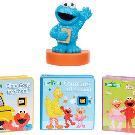 Little Tikes Story Dream Machine Sesame Street Cookie Monster & Friends Story Collection, Storytime, Books, Audio Play Character, Gift and Toy for Toddlers and Kids Girls Boys Ages 3+