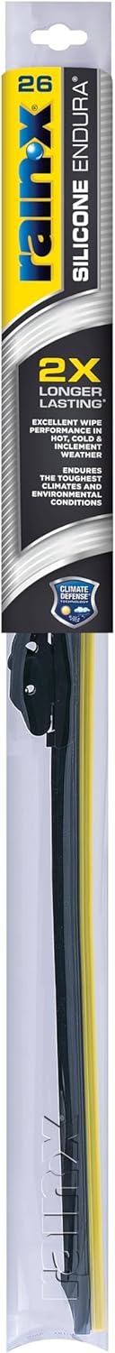 Rain-X Silicone AdvantEdge Wiper Blade 20" Windshield Wiper Blades Replacement, All-Weather Performance Lasts 2X Longer, Premium Beam, Installock Adapter for Easy Fit (Pack of 1)