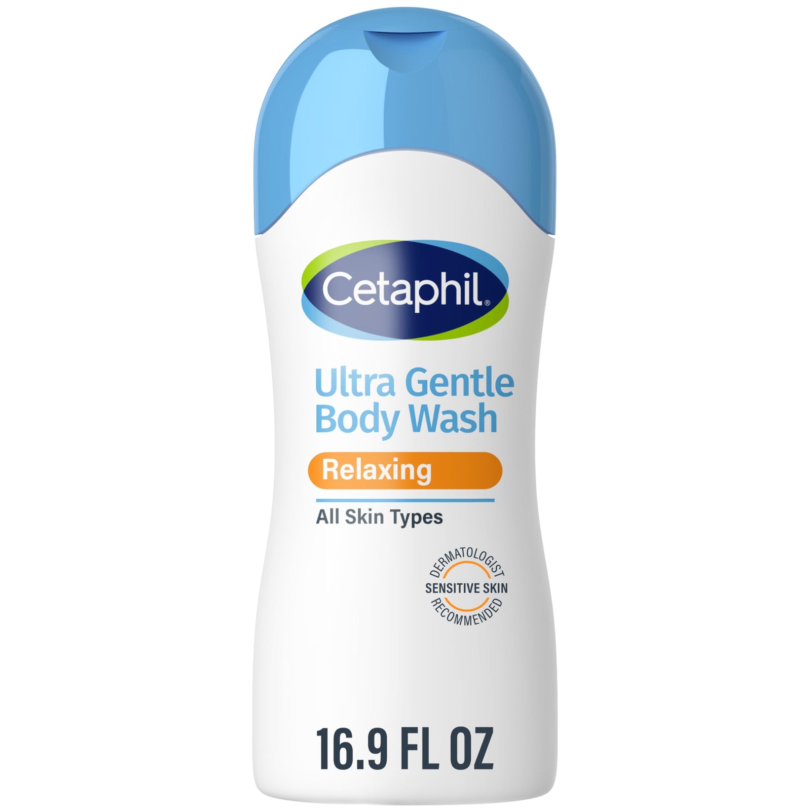 Cetaphil Ultra Gentle Refreshing Body Wash, For Dry to Normal, Sensitive Skin, 16.9oz, with Aloe Vera, Calendula, Vitamin B5, Hypoallergenic, Fragrance Free, Dermatologist Tested