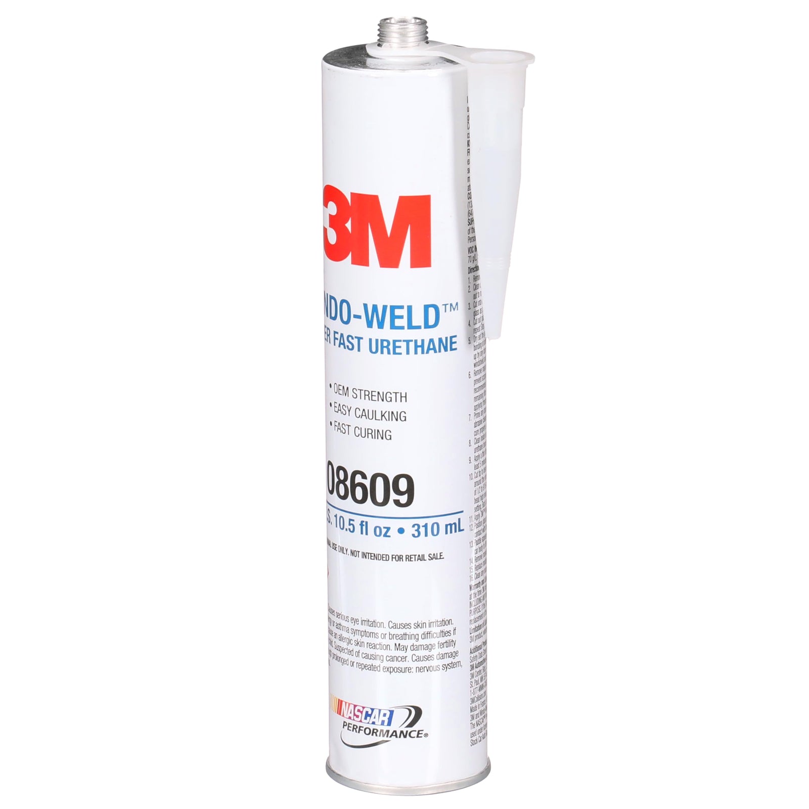 3M 08609 Window-Weld Super Fast Urethane Windshield Adhesive, High-Strength Fast-Curing One-Part Auto Glass Sealant, 10.5 fl oz (310 mL) Cartridge, Black
