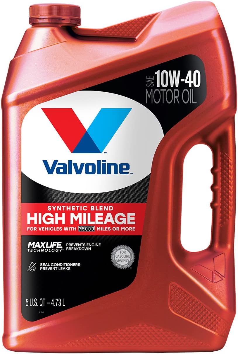 Valvoline Full Synthetic High Mileage with MaxLife Technology SAE 0W-20 Motor Oil 5 QT, Case of 3