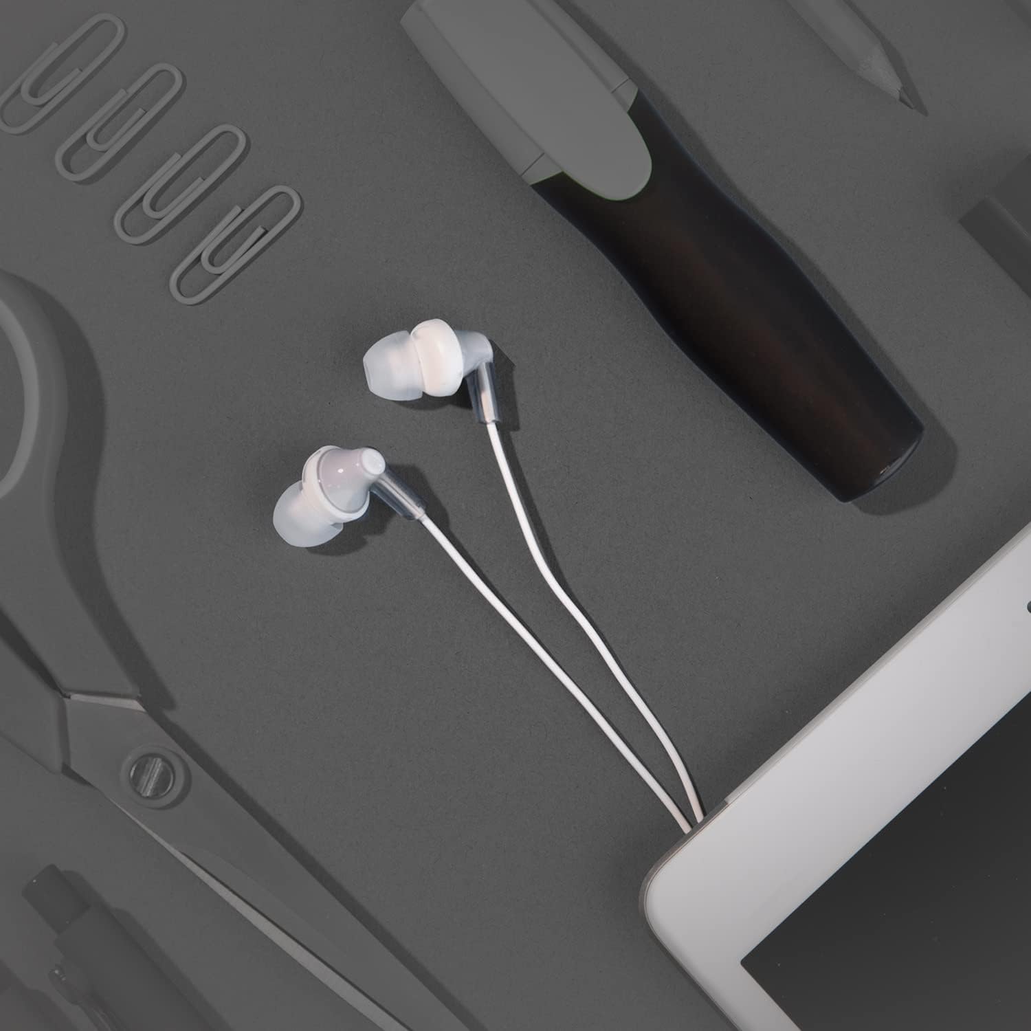 Panasonic ErgoFit Wired Earbuds, 3.5mm Jack in-Ear Headphones with Dynamic Crystal-Clear Sound and Soft Ergonomic Custom-Fit Earpieces (S/M/L), for Phones and Laptops - RP-HJE120-AA (Metallic Blue)