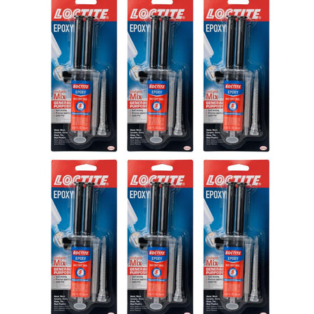 Loctite Epoxy Instant Mix 5 Minute, 0.47 fl. oz. Syringe (Pack of 6)
