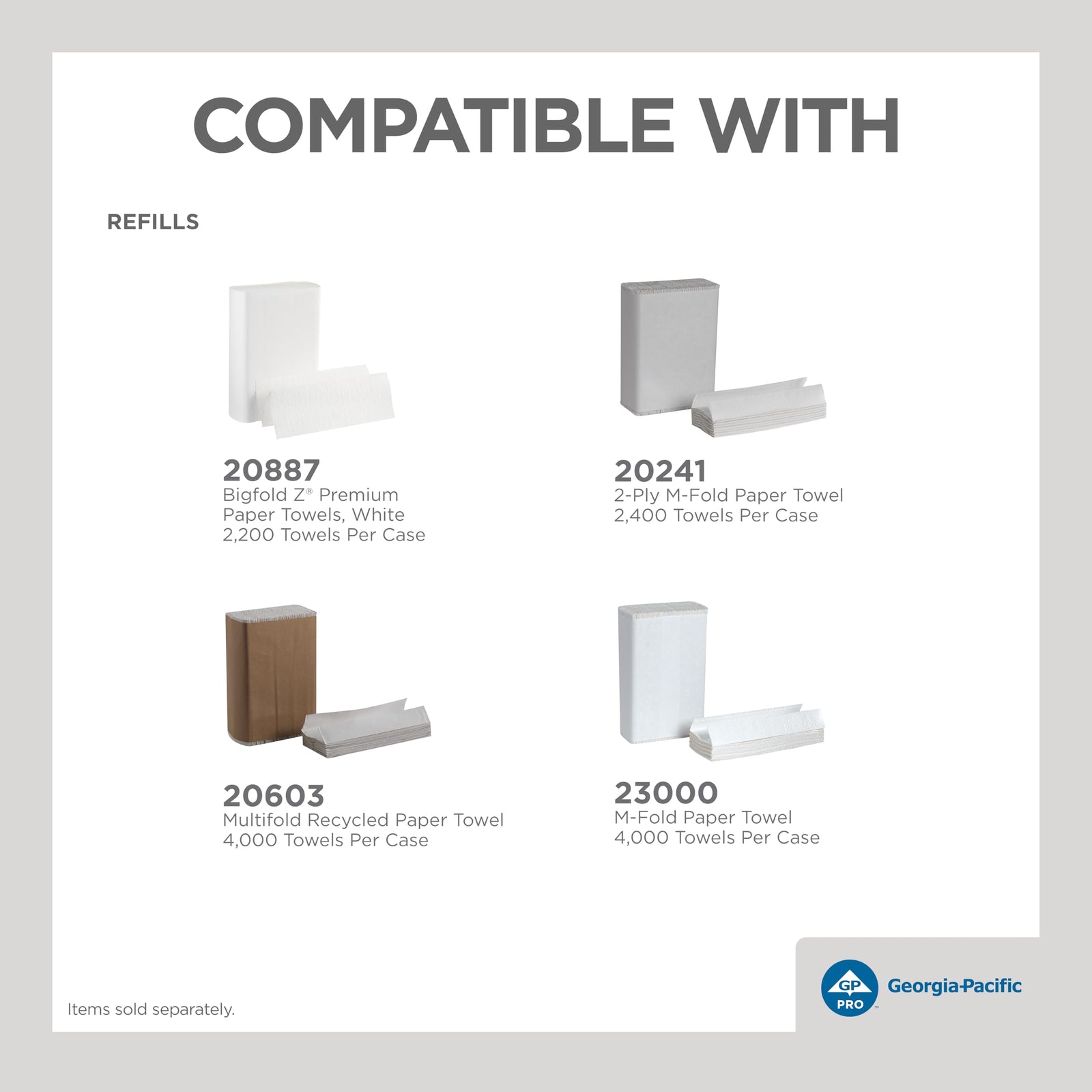 Georgia-Pacific Combi-Fold Paper Towel Dispenser, Black