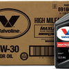 Valvoline Full Synthetic High Mileage with MaxLife Technology SAE 0W-20 Motor Oil 5 QT, Case of 3