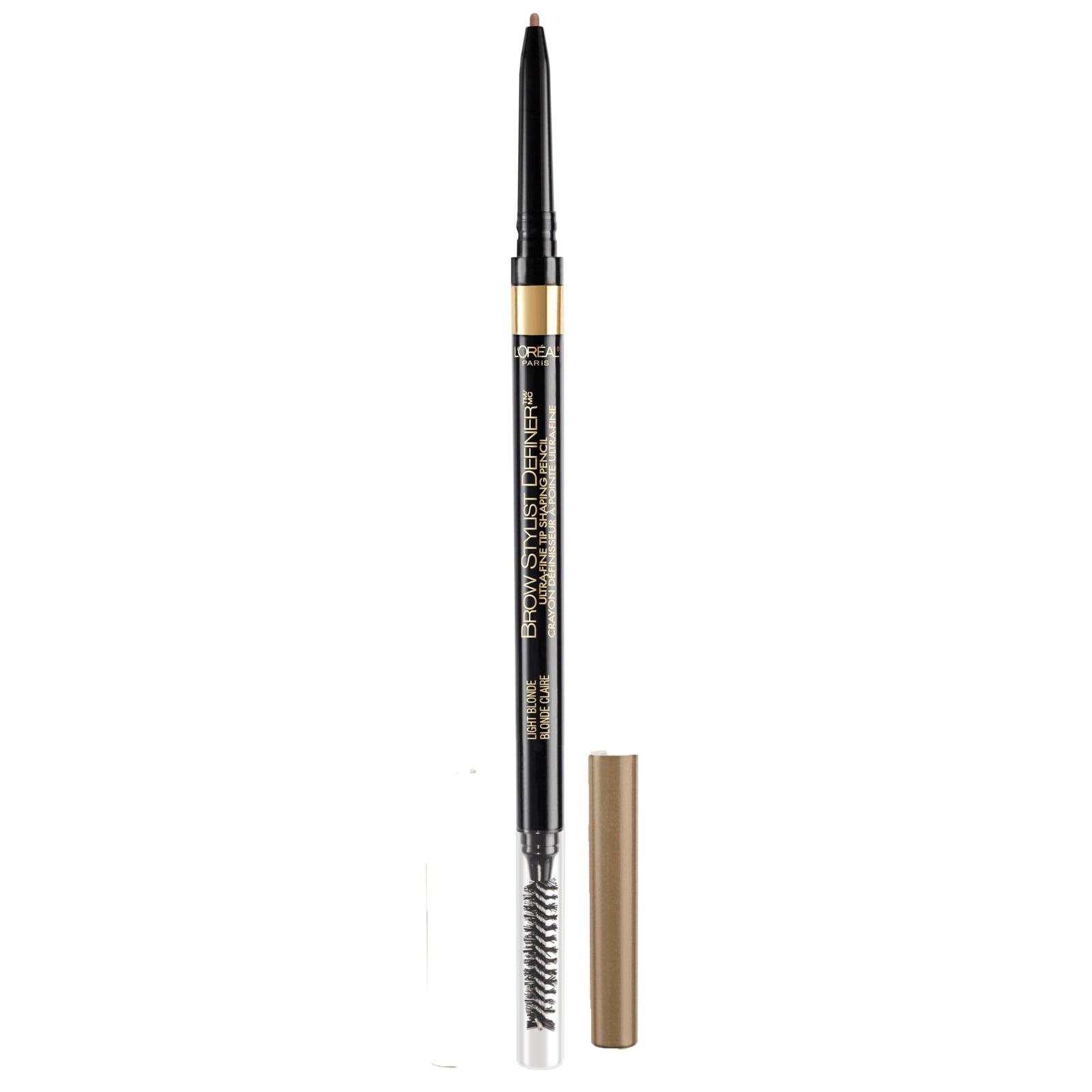 L'Oreal Paris Makeup Brow Stylist Definer Waterproof Eyebrow Pencil, Ultra-Fine Mechanical Pencil, Draws Tiny Brow Hairs and Fills in Sparse Areas and Gaps, Blonde, 0.003 Ounce (Pack of 2)