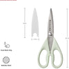 KitchenAid All Purpose Kitchen Shears with Protective Sheath Durable Stainless Steel Scissors, Dishwasher Safe, Soft Grip Comfort Handle, 8.72 Inch, Aqua Sky
