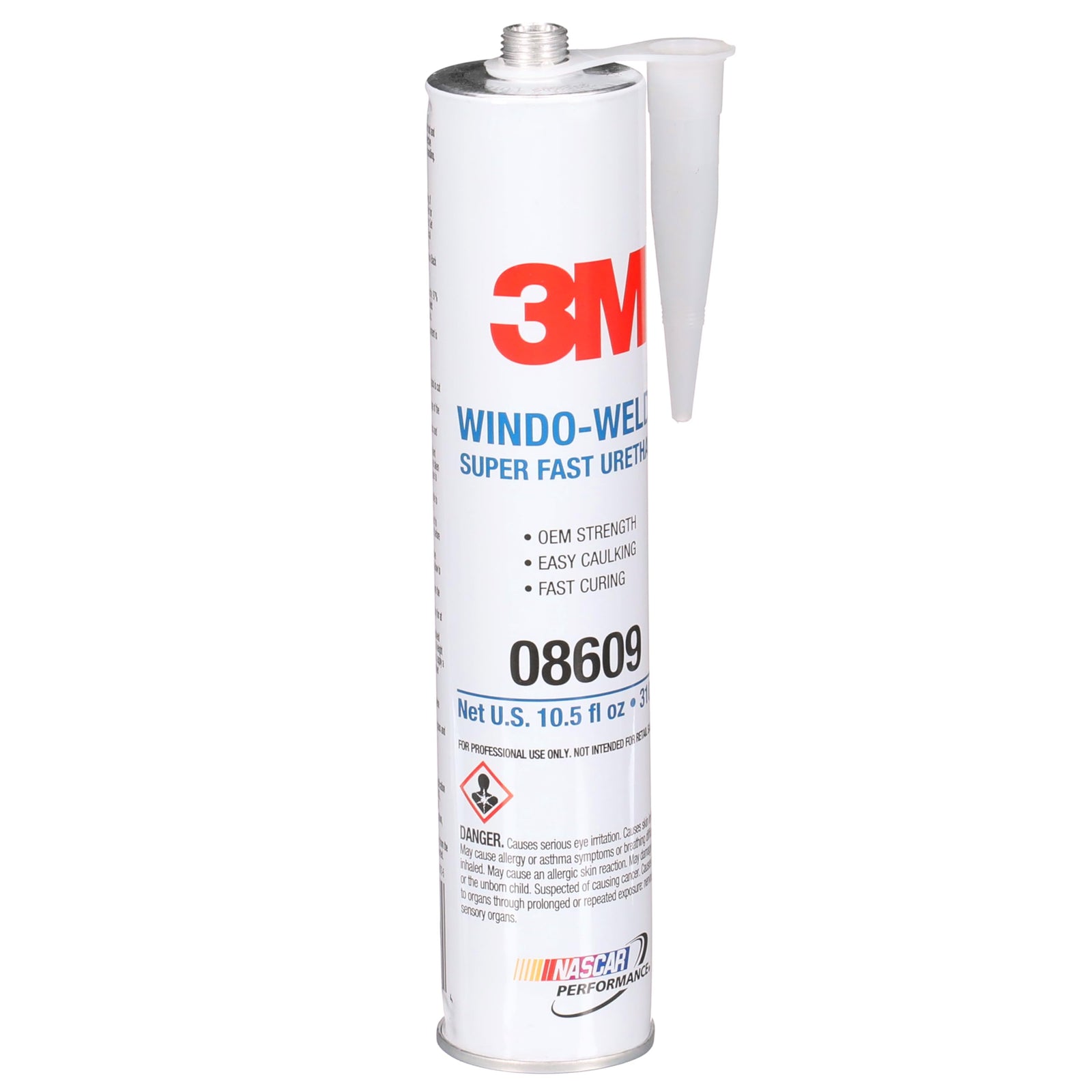 3M 08609 Window-Weld Super Fast Urethane Windshield Adhesive, High-Strength Fast-Curing One-Part Auto Glass Sealant, 10.5 fl oz (310 mL) Cartridge, Black
