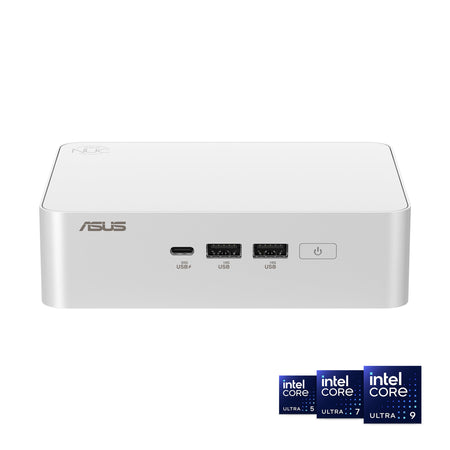 ASUS NUC 15 Pro+ Barebones Mini PC with Intel Series 2 Core Ultra 5 225H, up to 96GB DDR5 RAM, Dual Storage, Thunderbolt™ 4, Wi-Fi 7 & Bluetooth 5.4, Toolless Silver Aluminum Chassis, with VESA Mount