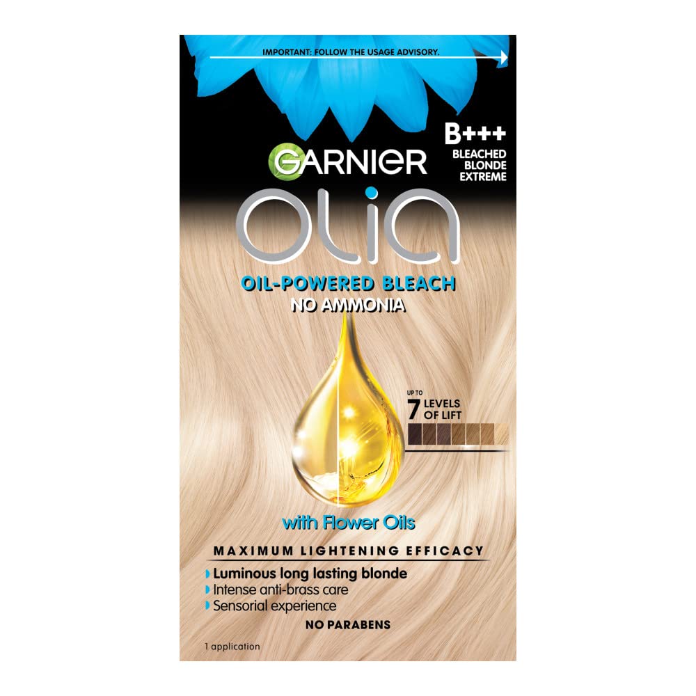 Garnier Hair Color Olia Ammonia-Free Brilliant Color Oil-Rich Permanent Hair Dye, 9 1/2.1 Lightest Ash Blonde, 1 Count (Packaging May Vary)