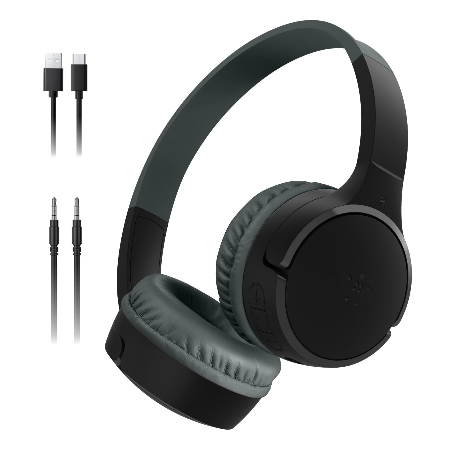 Belkin SoundForm Mini - Wireless Bluetooth Kids Headphones, 30H Battery, 85dB Safe Volume Limit, Built-in Microphone - Toddler On-Ear Earphones for iPhone, iPad, Fire Tablet, Ideal for School - White