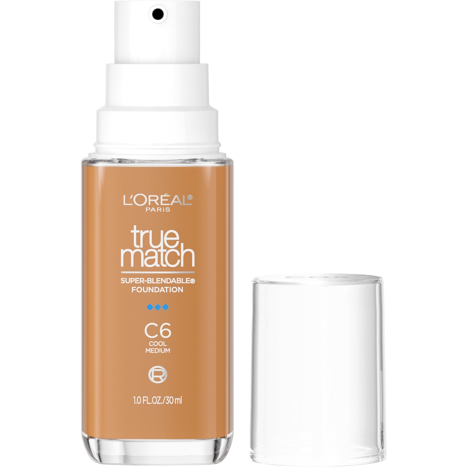 L'Oreal Paris True Match Super-Blendable Foundation, Medium Coverage Liquid Foundation Makeup, W2.5, Light Medium, 1 Fl Oz
