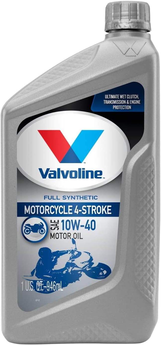 Valvoline 4-Stroke Motorcycle Full Synthetic SAE 10W-40 Motor Oil 1 QT (Pack of 3)