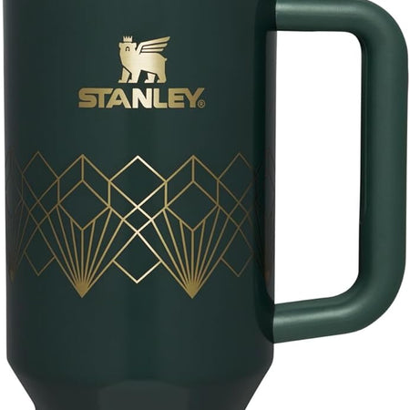 STANLEY Quencher H2.0 Tumbler with Handle and Straw 40 oz | Flowstate 3-Position Lid | Cup Holder Compatible for Travel | Insulated Stainless Steel Cup | BPA-Free | Fluted Wisteria Shine