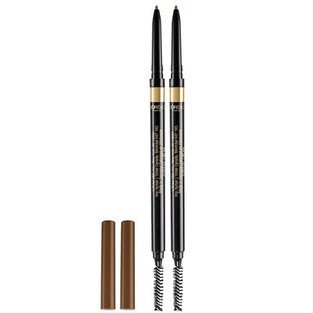 L'Oreal Paris Makeup Brow Stylist Definer Waterproof Eyebrow Pencil, Ultra-Fine Mechanical Pencil, Draws Tiny Brow Hairs and Fills in Sparse Areas and Gaps, Blonde, 0.003 Ounce (Pack of 2)