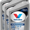 Valvoline 4-Stroke Motorcycle Full Synthetic SAE 10W-40 Motor Oil 1 QT (Pack of 3)