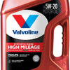 Valvoline Full Synthetic High Mileage with MaxLife Technology SAE 0W-20 Motor Oil 5 QT, Case of 3