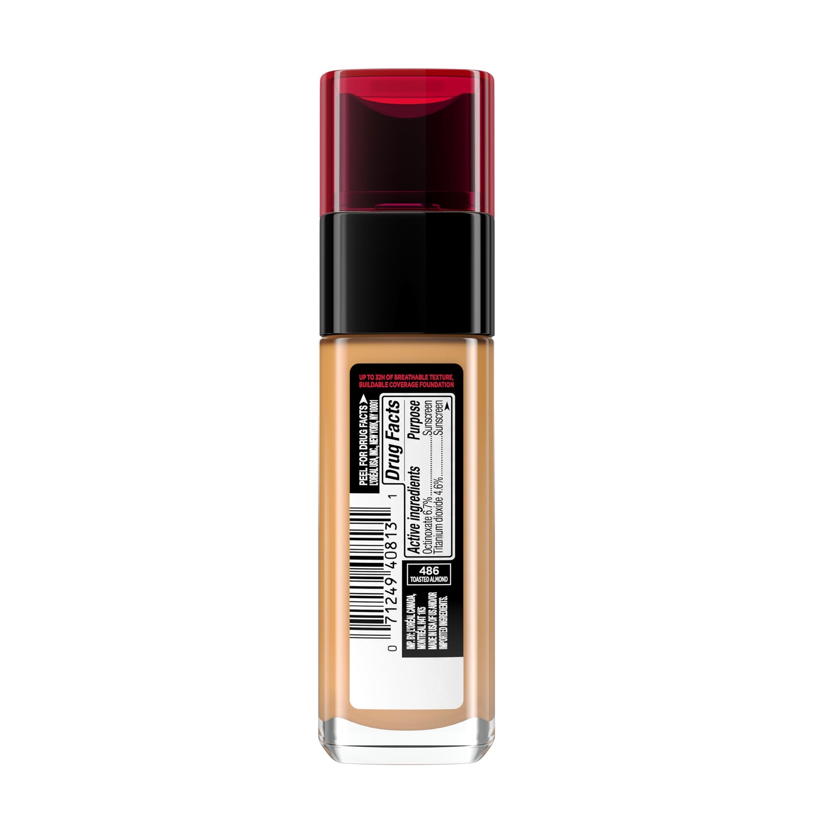 L'Oreal Paris Makeup Infallible Up to 32 Hour Fresh Wear Lightweight Foundation, 440 Natural Rose, 1 Fl Oz, Packaging May Vary