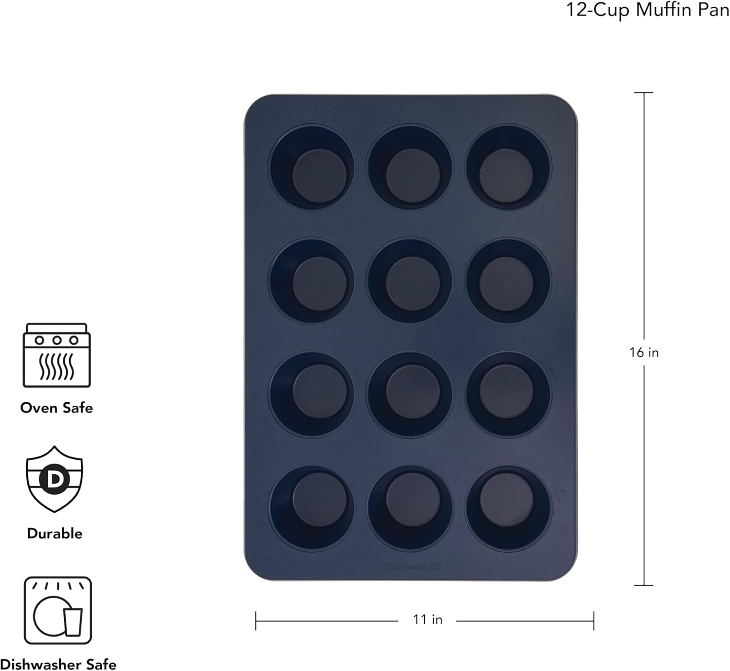 KitchenAid Non-stick Muffin Pan, 12 Cup, Evergreen