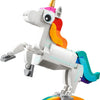 LEGO Creator 3 in 1 Magical Unicorn Toy, Transforms to Seahorse to Peacock, Rainbow Animal Figures, Unicorn Gift for Grandchildren, Girls and Boys, Buildable Toys, 31140