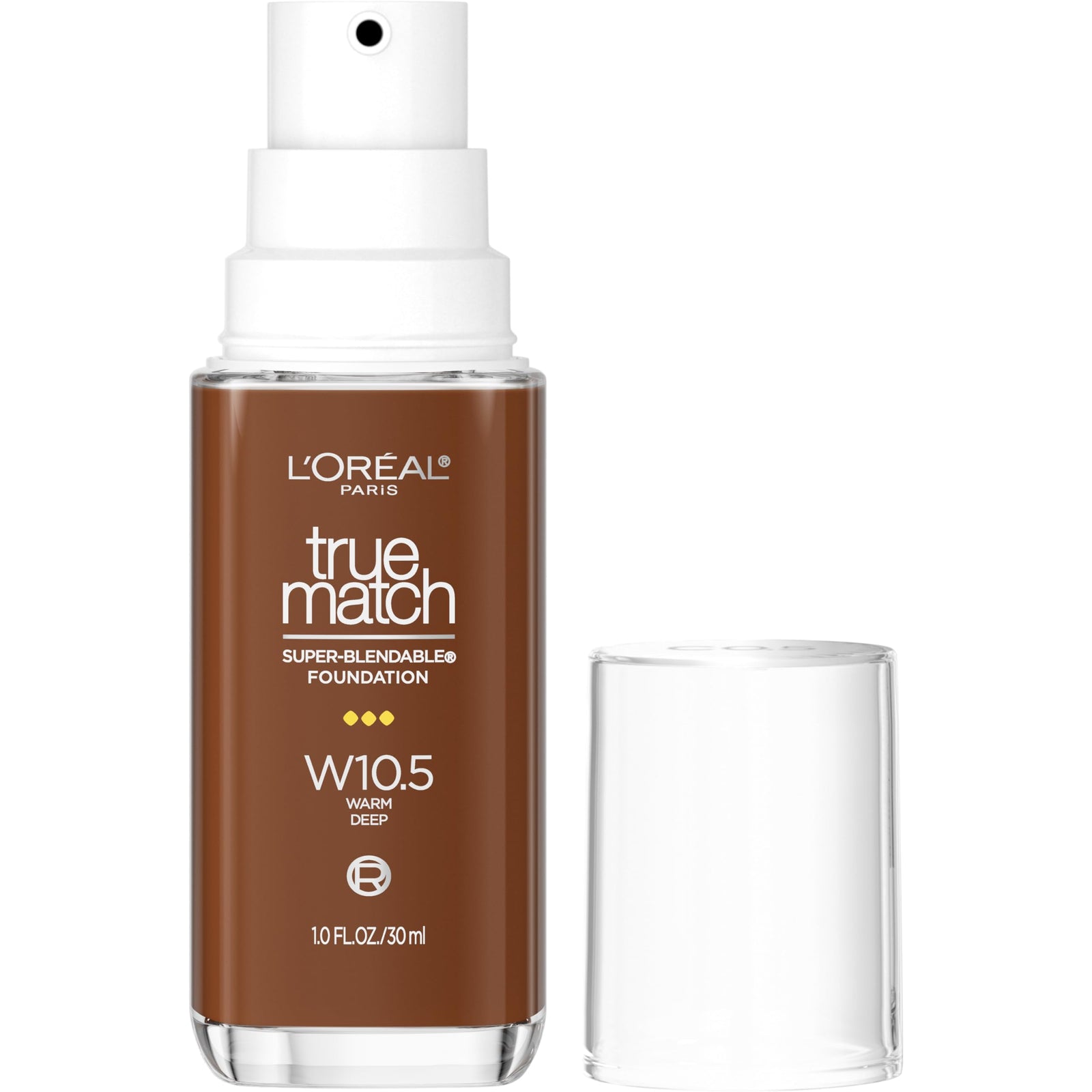 L'Oreal Paris True Match Super-Blendable Foundation, Medium Coverage Liquid Foundation Makeup, W2.5, Light Medium, 1 Fl Oz