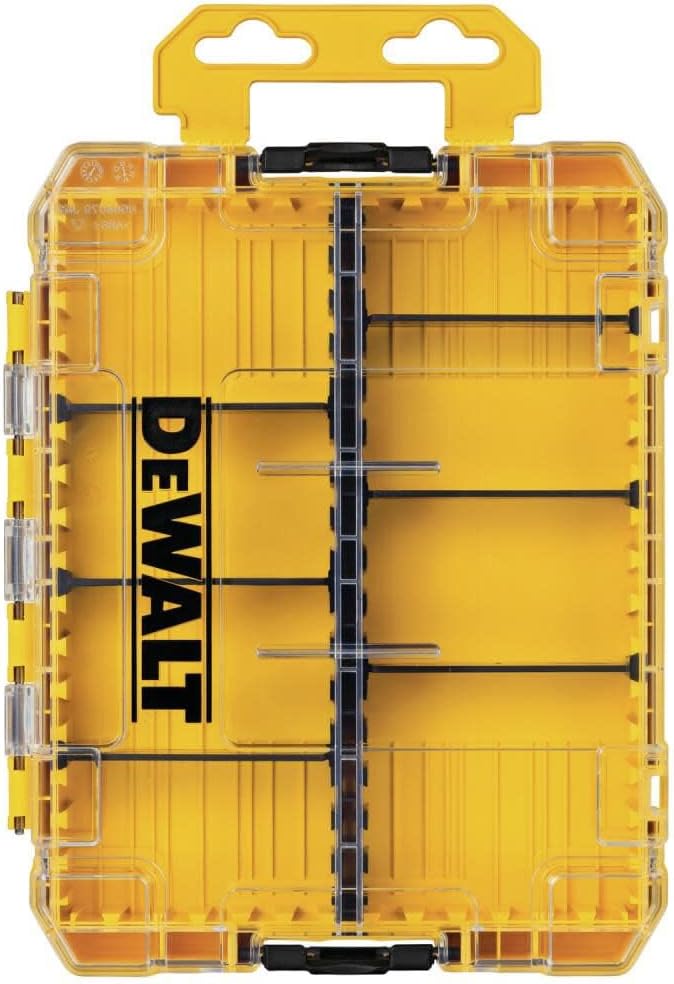 DEWALT Tool Box, Tough Case Organizer, Medium, 8-Compartments, for Small Tools and Accessories (DWAN2190)