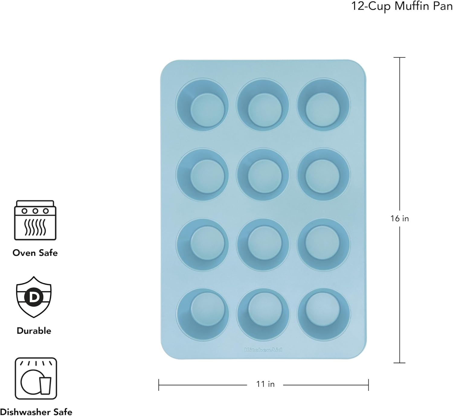 KitchenAid Non-stick Muffin Pan, 12 Cup, Evergreen
