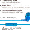 Panasonic ErgoFit Wired Earbuds, 3.5mm Jack in-Ear Headphones with Dynamic Crystal-Clear Sound and Soft Ergonomic Custom-Fit Earpieces (S/M/L), for Phones and Laptops - RP-HJE120-AA (Metallic Blue)