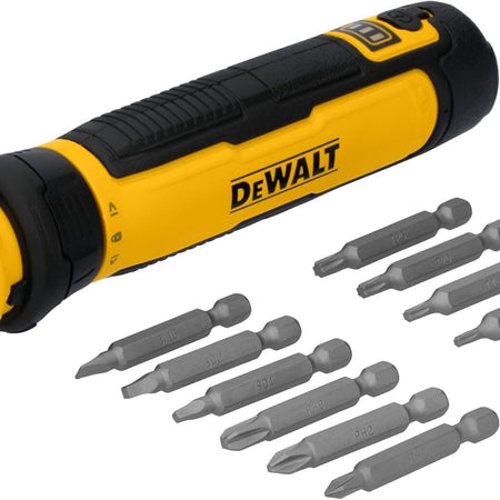 DEWALT Cordless Screwdriver USB Rechargeable with FLEXDRIVE Control and Screwdriver Bit Set, Electric Screwdriver Cordless with LED Light (DWHT66719)