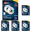 Avery Printable CD Labels, Matte White, Permanent Adhesive, Inkjet Printer Compatible, 100 Disc & 200 Spine Labels, Ideal for CDs, DVDs, PC Discs, Media Projects & More (8691)