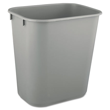 Rubbermaid Commercial Products Deskside Wastebasket/Trash Can, 3.25-Gallon/13-Quart, Gray, Plastic, for Bedroom/Bathroom/Office, Fits Under Desk/Sink/Cabinet