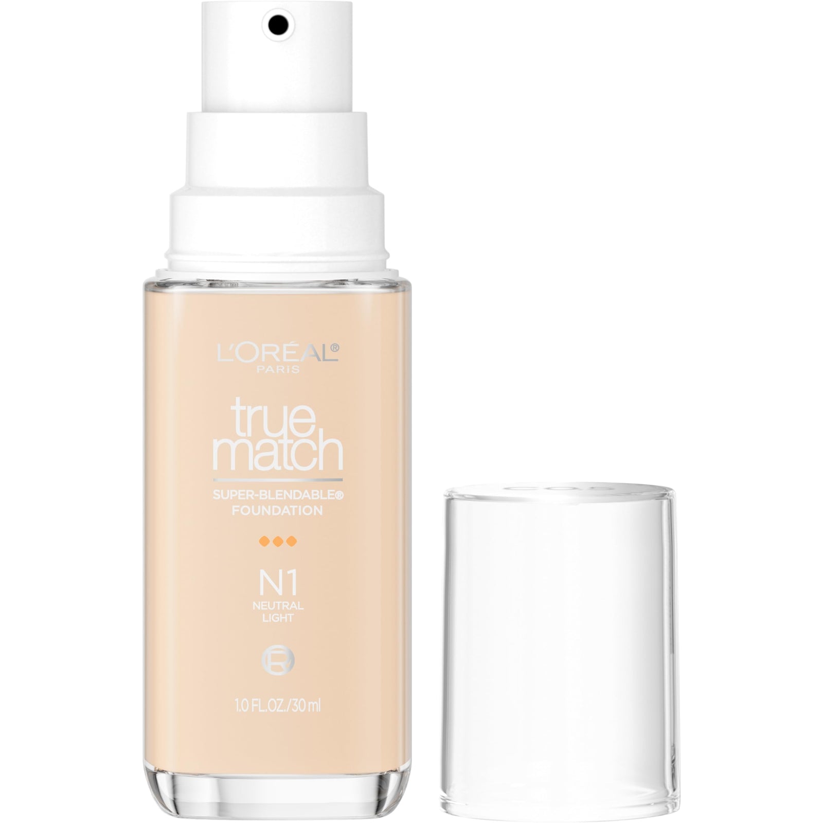 L'Oreal Paris True Match Super-Blendable Foundation, Medium Coverage Liquid Foundation Makeup, W2.5, Light Medium, 1 Fl Oz