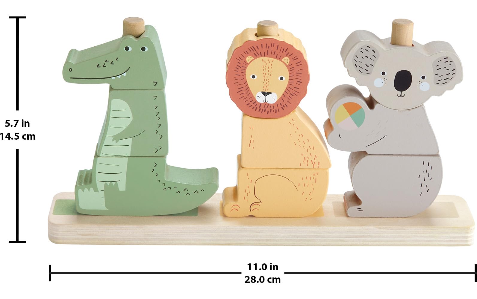 Fisher-Price Wood Toddler Toy Veggie Stacker, Tiny Garden Wooden Sorting & Stacking Activity for Preschool Kids Ages 18+ Months (Amazon Exclusive)