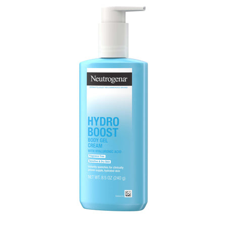 Neutrogena Hydro Boost Body Moisturizing Gel Cream with Hyaluronic Acid, Non-Greasy & Fast Absorbing, Lightweight Hydrating Body Lotion for Normal to Dry Skin, Fragrance-Free, 16 oz (Pack of 2)