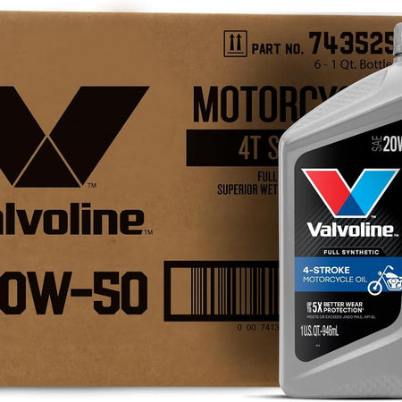 Valvoline 4-Stroke Motorcycle Full Synthetic SAE 10W-40 Motor Oil 1 QT (Pack of 3)
