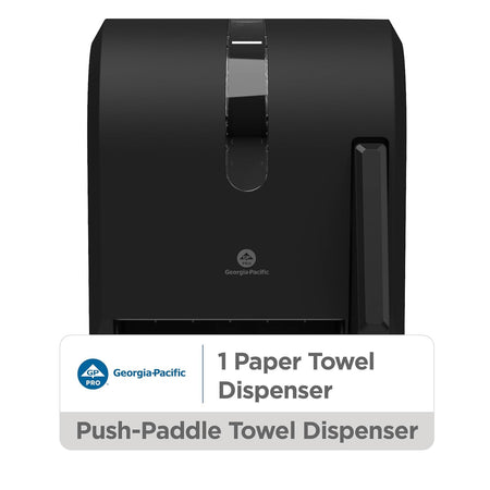 Georgia-Pacific Push Paddle Roll Paper Towel Dispenser by GP PRO, 54338A, Black