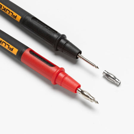 Fluke TL175E TwistGuard Double Insulated Silicone Test Lead Set with Removable 4mm Lantern Tips, 2mm Diameter Probe Tips